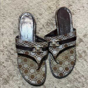 Stylish Brown Patterned ferragamo  sandals Women's Sandals
